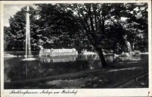 Ak Recklinghausen im Ruhrgebiet, Anlagen am Bahnhof