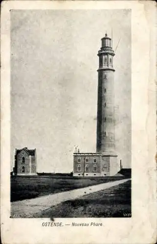 Ak Ostende Westflandern, Neuer Leuchtturm