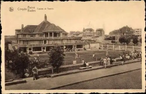 Ak Koksijde Koxide sur Mer Westflandern, Casino, Tennis