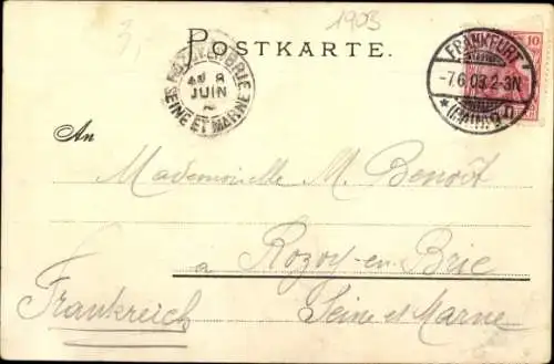 Künstler Litho Graf, Frankfurt am Main, Alter Markt mit Dom