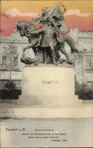 Ak Frankfurt am Main, Bismarck-Denkmal