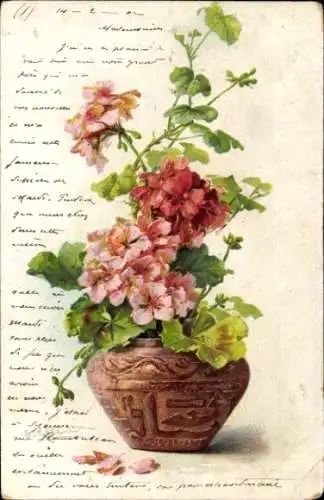 Künstler Litho Klein, Catharina, Clematis in einer Vase