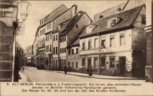 Ak Berlin Mitte, Petristraße an der Friedrichsgracht, Böhmisches Brauhaus von Emil Nerrlich