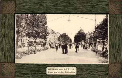 Ak Berlin Mitte, Unter den Linden, Mittelallee