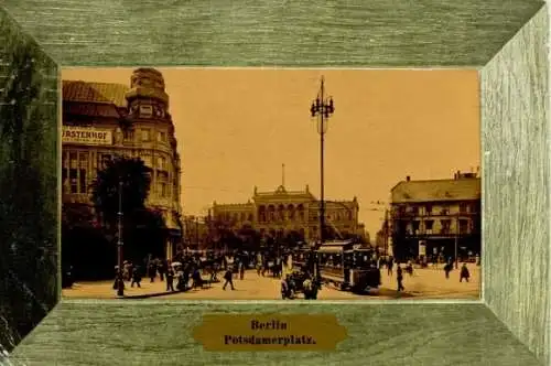 Passepartout Ak Berlin Mitte, Potsdamerplatz, Straßenbahn Nr. 7