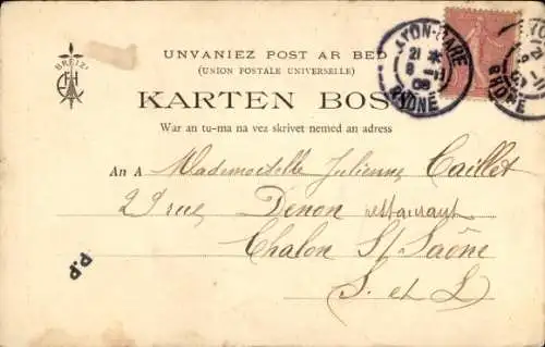 Ak Songs of Botrel, Par le Petit Doigt