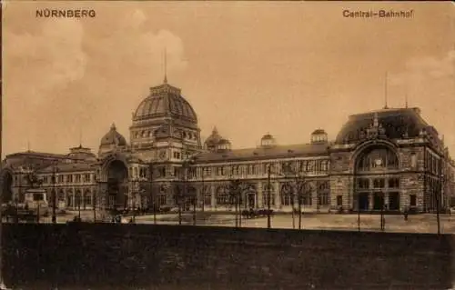 Ak Nürnberg in Mittelfranken, Central-Bahnhof