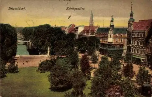 Ak Düsseldorf am Rhein, Königsallee