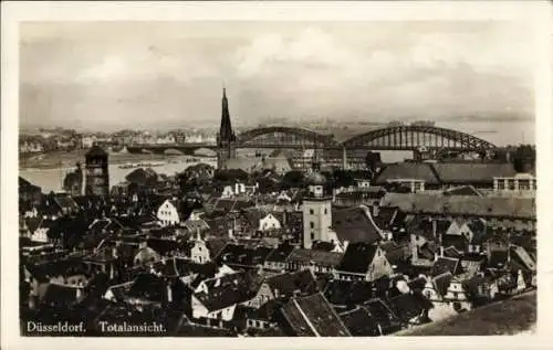 Ak Düsseldorf am Rhein, Totalansicht