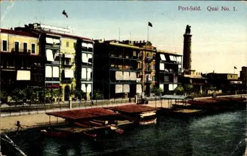 Ak Port Said Ägypten, Kai