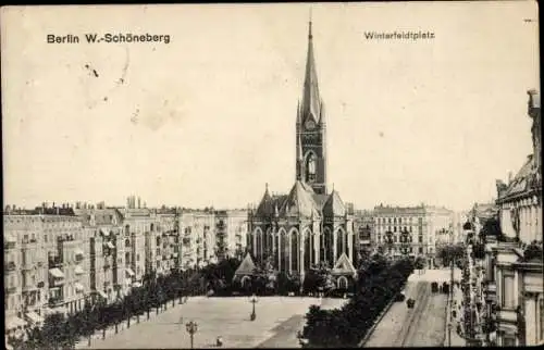 Ak Berlin Schöneberg, Winterfeldtplatz, St. Matthiaskirche