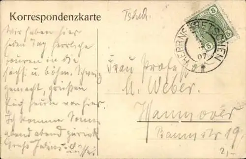 Ak Hřensko Herrnskretschen Elbe Region Aussig, Teilansicht