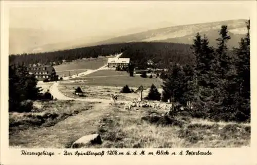 Ak Spindleruv Mlýn Spindlermühle Riesengebirge Region Königgrätz, Peterbaude, Spindlerpass