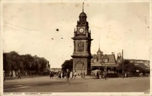 Ak South Shields South Tyneside Nordostengland, Wouldhave-Denkmal