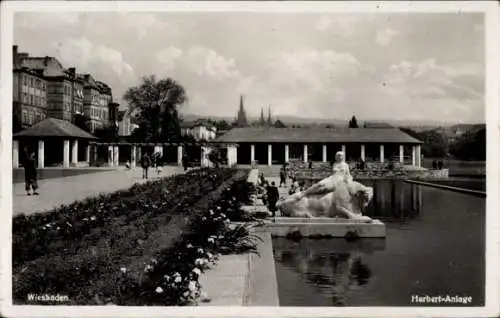 Ak Wiesbaden in Hessen, Herbert-Anlagen