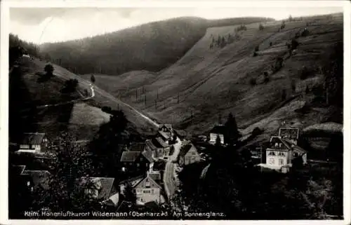 Ak Wildemann Clausthal Zellerfeld im Oberharz, Panorama, Am Sonnenglanz