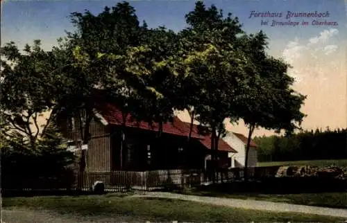 Ak Braunlage im Oberharz, Forsthaus Brunnenbach