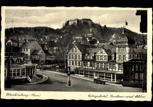 Ak Blankenburg am Harz, Gebirgshotel, Kurhaus und Schloss