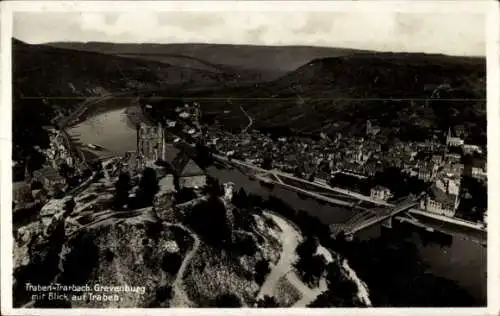 Ak Traben Trarbach an der Mosel, Ruine Grevenburg, Grafenburg, Gesamtansicht