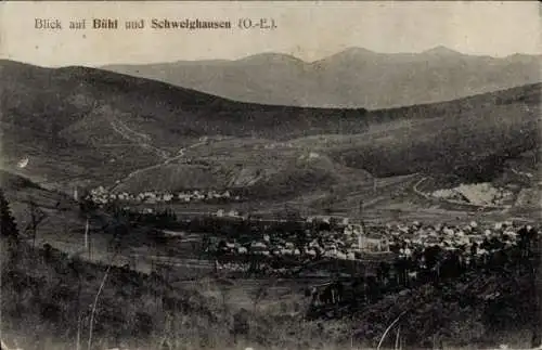 Ak Bühl in Baden Schwarzwald, Schweighausen, Gesamtansicht