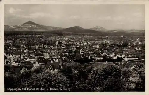 Ak Göppingen in Württemberg, Burg Hohenstaufen, Gesamtansicht, Hohenrechberg