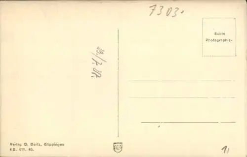 Ak Göppingen in Württemberg, Burg Hohenstaufen, Gesamtansicht, Hohenrechberg