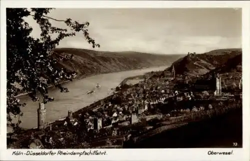 Ak Oberwesel Köln am Rhein, Rheindampfschifffahrt