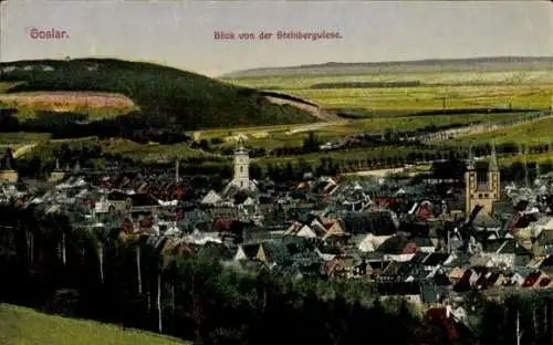 Ak Goslar am Harz, Gesamtansicht von der Steinbergwiese aus