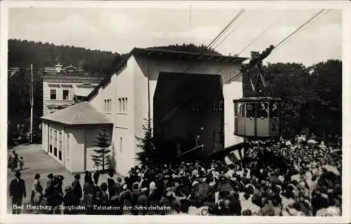 Ak Bad Harzburg in Niedersachsen, Bergbahn, Talstation der Schwebebahn