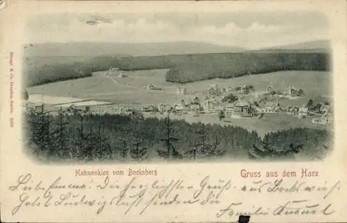 Ak Hahnenklee Bockswiese Goslar im Harz, Panorama vom Bocksberg aus