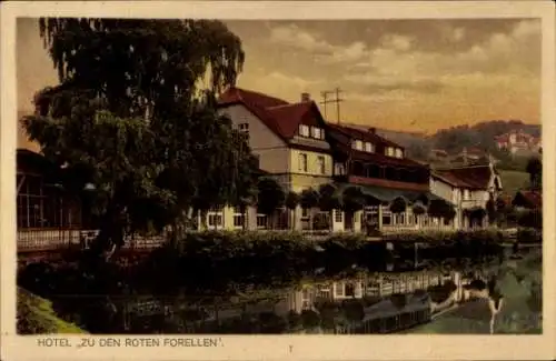 Ak Ilsenburg im Harz, Hotel Zu den roten Forellen