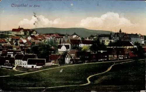 Ak Clausthal Zellerfeld im Oberharz, Totalansicht