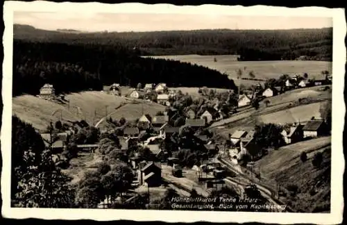 Ak Tanne Oberharz am Brocken, Gesamtansicht vom Kapitelsberg