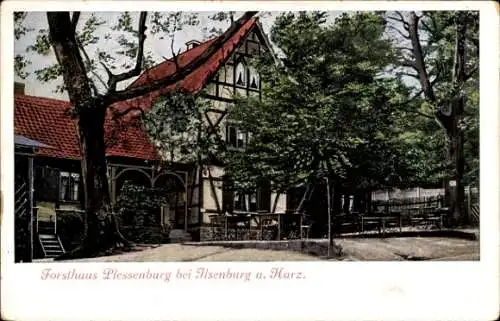 Ak Plessenburg Ilsenburg im Harz, Forsthaus