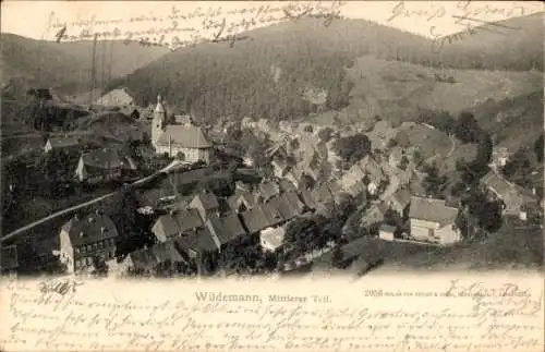 Ak Wildemann Clausthal Zellerfeld im Oberharz, Teilansicht, Mittlerer Teil