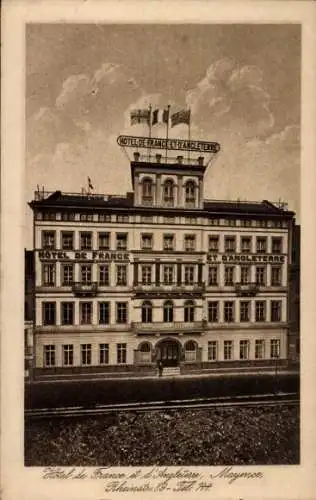 Ak Mainz am Rhein, Hôtel de France et de Angleterre, Rheinstraße 89