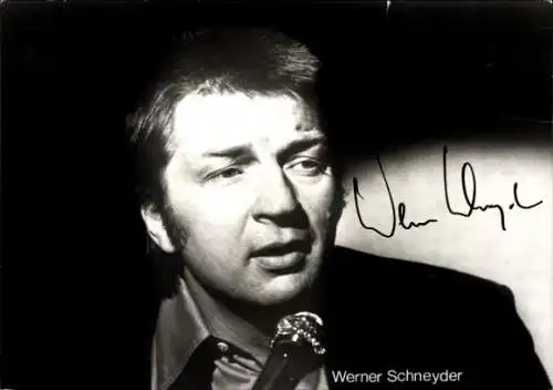 Ak Schauspieler und Kabarettist Werner Schneyder, Portrait, Autogramm