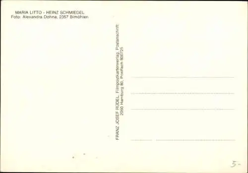 Ak Schauspieler Maria Litto und Heinz Schmiedel, Portrait, Autogramme