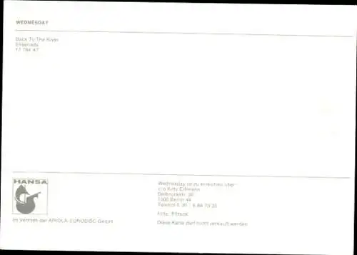 Ak Musikgruppe Wednesday, Portrait, Autogramm