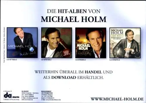 Ak Sänger Michael Holm, Portrait, Autogramm