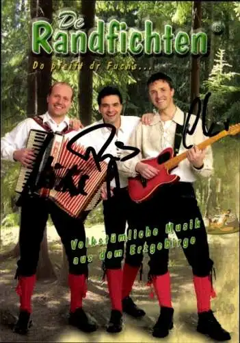 Ak Musikgruppe De Randfichten, Wald, Portrait, Autogramme