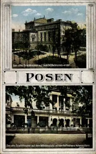 Ak Poznań Posen, Stadttheater, Wilhelmplatz