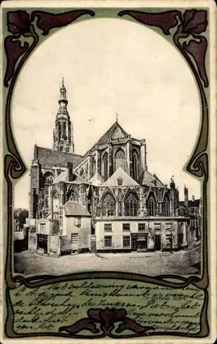 Passepartout Ak Breda Nordbrabant Niederlande, Groote Kerk