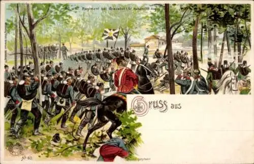 Litho 60 und 67. Regiment bei Gravelotte St. Hubert am 18. August