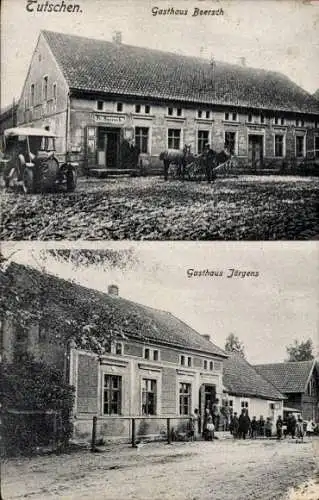 Ak Watutino Tutschen Nesterow Stallupönen Ostpreußen, Gasthaus Boersch, Gasthaus Jörgens