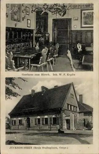 Ak Bolschoje Mostowoje Jucknischken Nesterow Stallupönen Ostpreußen, Gasthaus zum Hirsch