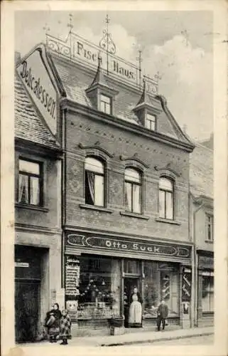 Ak Lutherstadt Eisleben, Fisch-Haus, Geschäft von Otto Suck