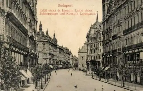 Ak Budapest Ungarn, Schwurgasse, Kossuth Lajosgasse