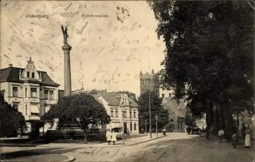 Ak Oldenburg im Großherzogtum Oldenburg, Friedensplatz