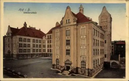 Ak Hof an der Saale Oberfranken Bayern, Schillerschule